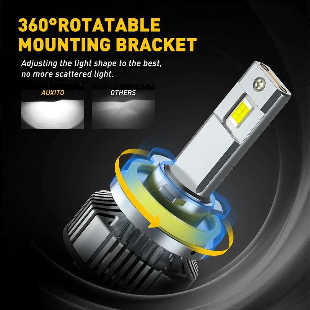 AUXITO LED Headlight H11 Low Beam Bulb Canbus Kit 24000LM Ultra Bright Y19 EOA AUXITO