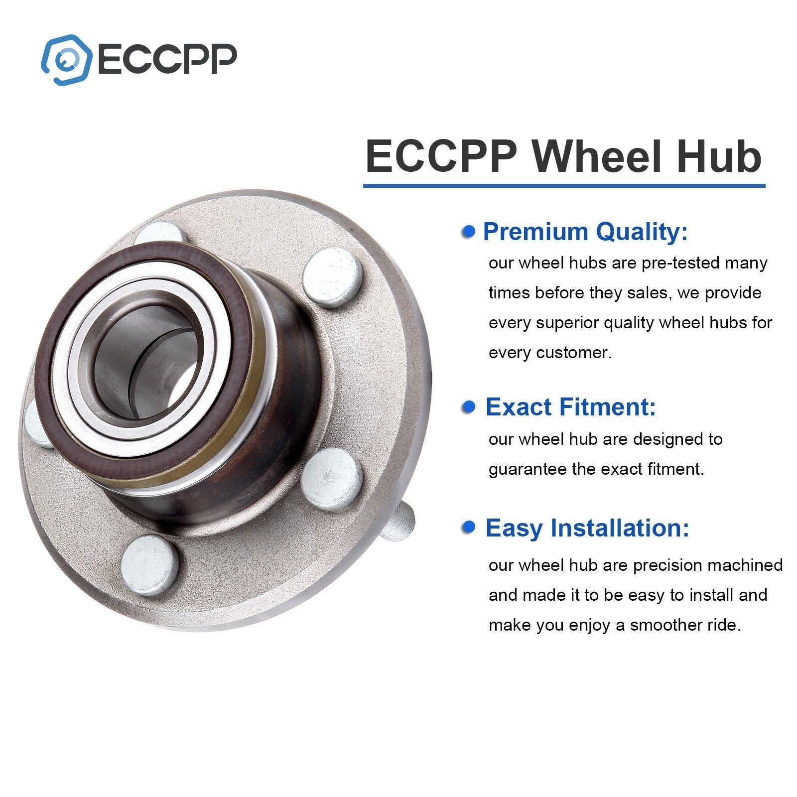 Front & Rear Wheel Hub Bearing For 2005-2009 Chrysler 300 Dodge Charger RWD Only KOEEP