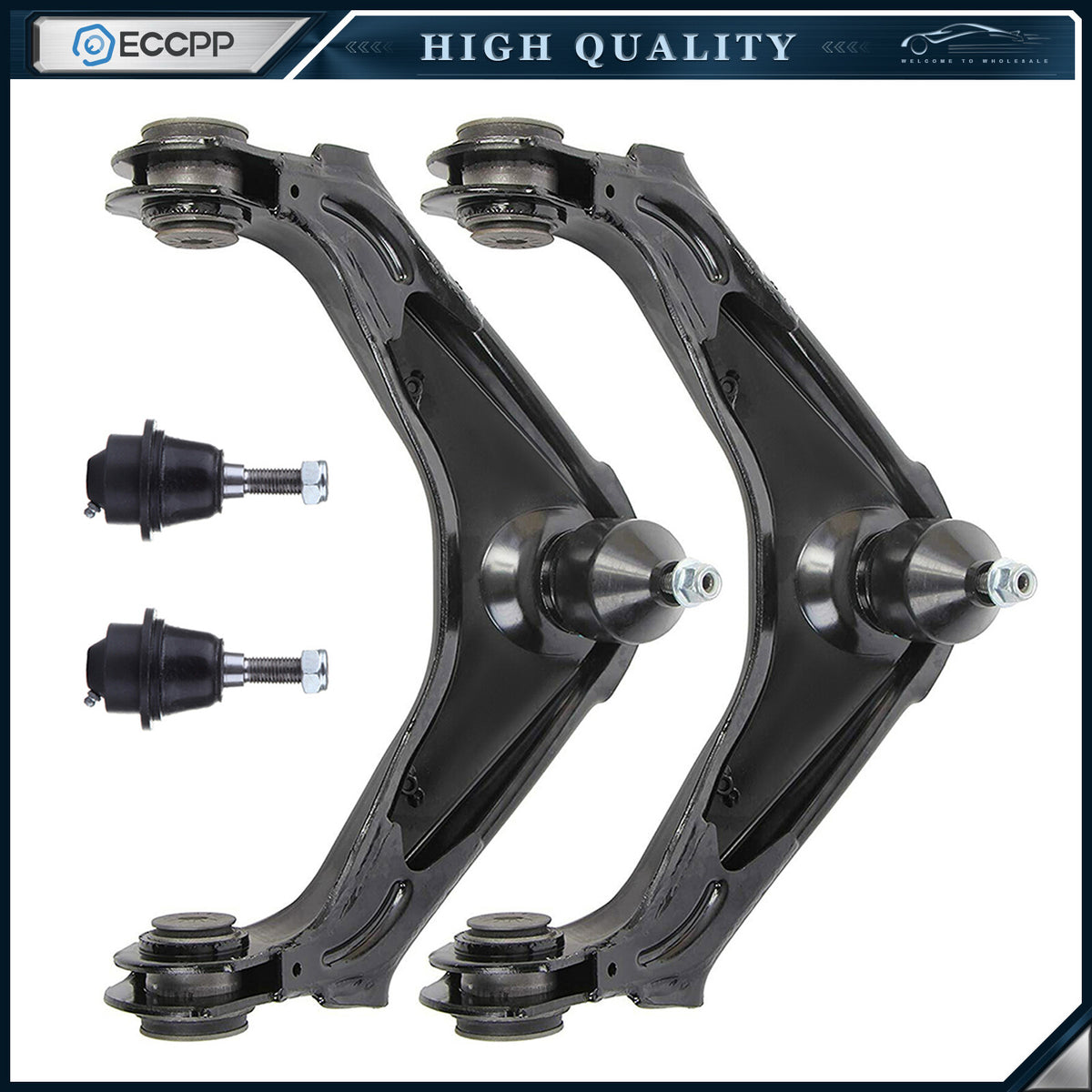 4PCS Front Upper Control Arms Lower Ball Joints For Avalanche Silverado Sierra