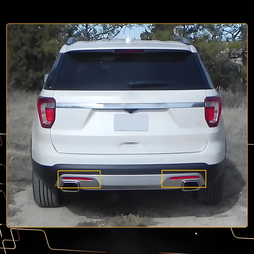 2x For 2016-2019 Ford Explorer Red Rear Bumper Reflector Lamp Light Left Right A 6B93BC-57