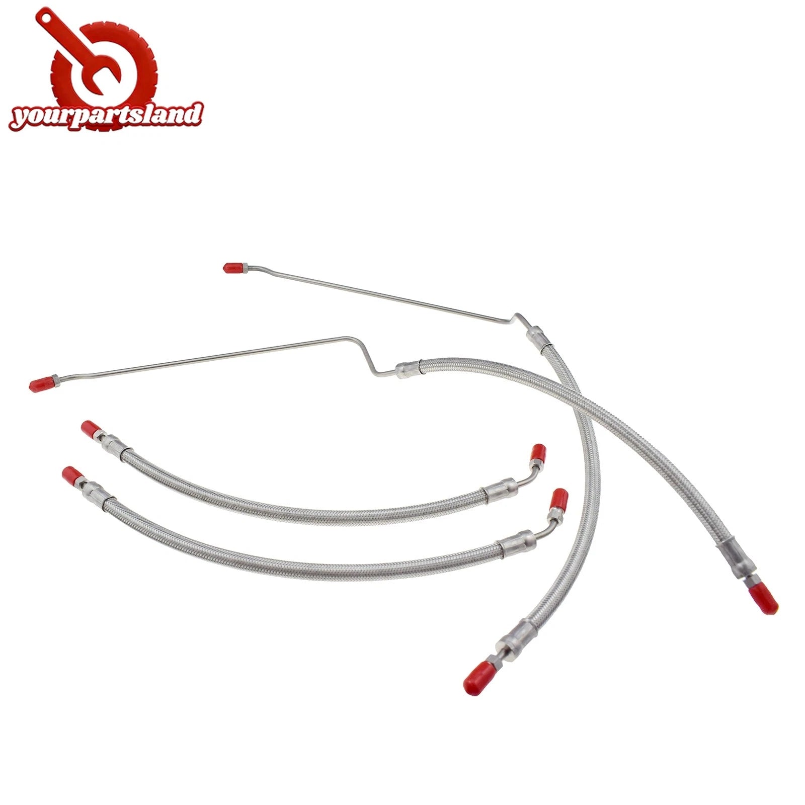For Mercruiser Bravo Trim Cylinder Full Hose Kit 4PCS 32-99904Q 32-864589 864588 6B93BC-57