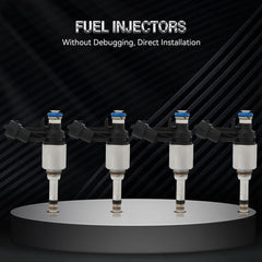 4 Fuel Injectors For Hyundai Sonata Veloster for Kia Forte Forte5 1.6L Turbo 6B93BC-57