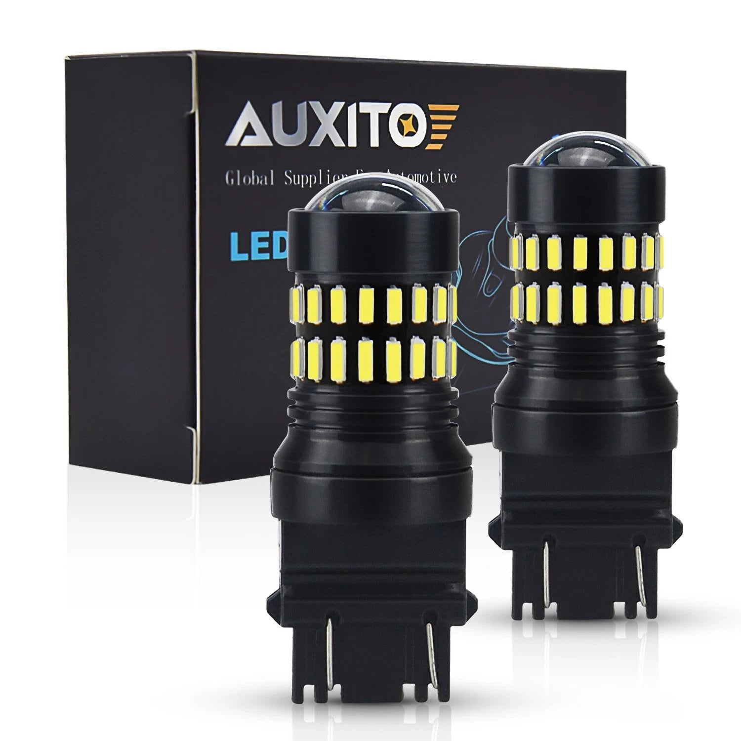 AUXITO 3157 3156 LED Backup Reverse Light Bulb White For Ford F-150 2018 6K EOA AUXITO