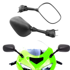Black Rear View Side Mirrors For Kawasaki Ninja ZX10R ZX6R 2005 2006 2007 2008