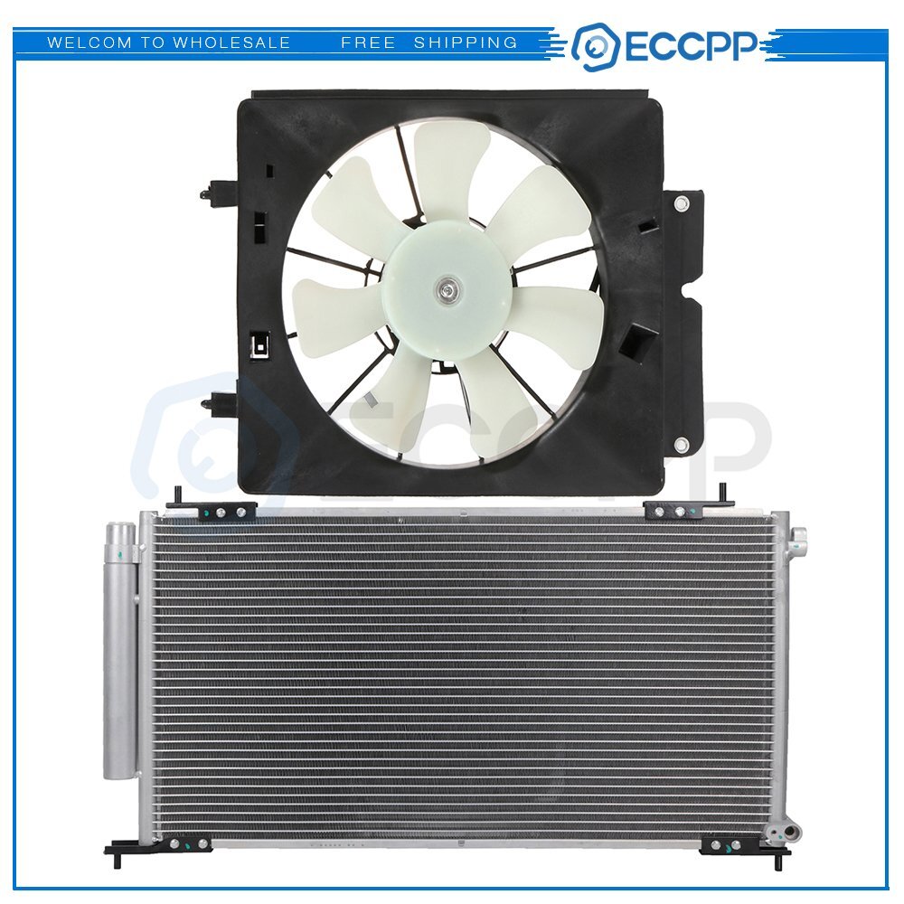 Electric AC Condenser Cooling Fan Kit For 2003 2004 2005 2006 Honda Element 6B93BC-57