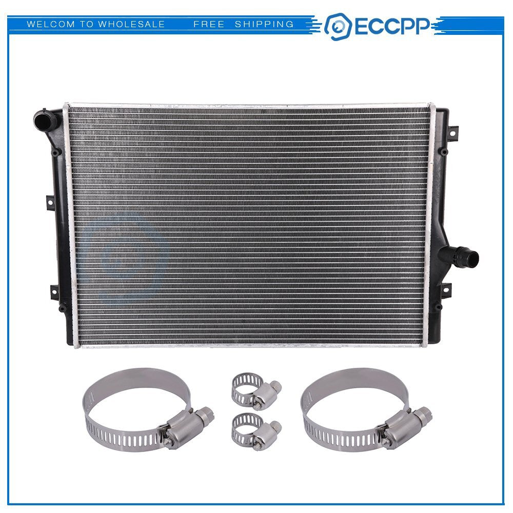 Radiator For 2006 2007 2008 2009-2013 Seat Leon with Universal Hose Clamps Kit