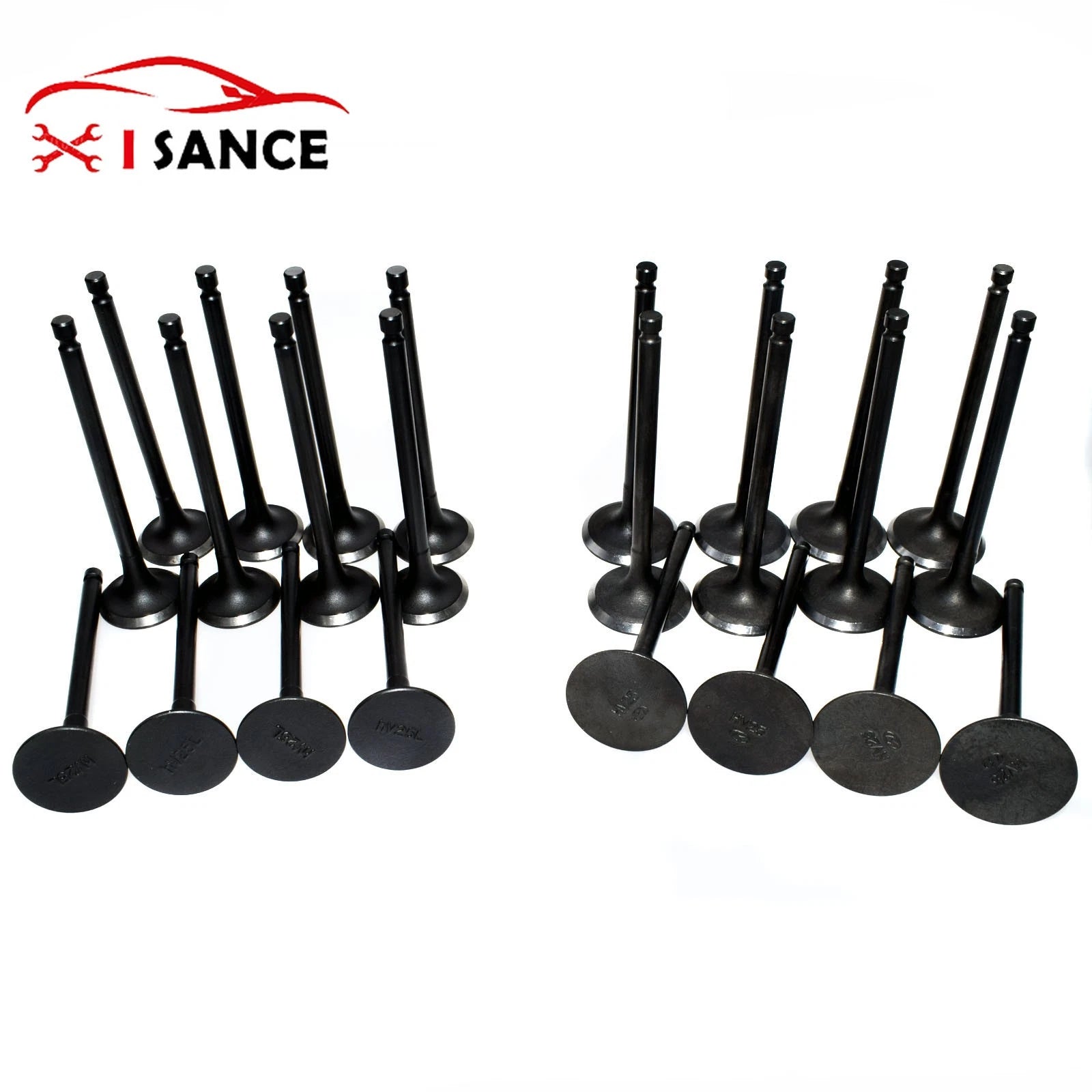 12x Intake & 12x Exhaust Valves For 99-10 Hyundai Tucson Santa Fe Kia 2.5L 2.7L 6B93BC-57