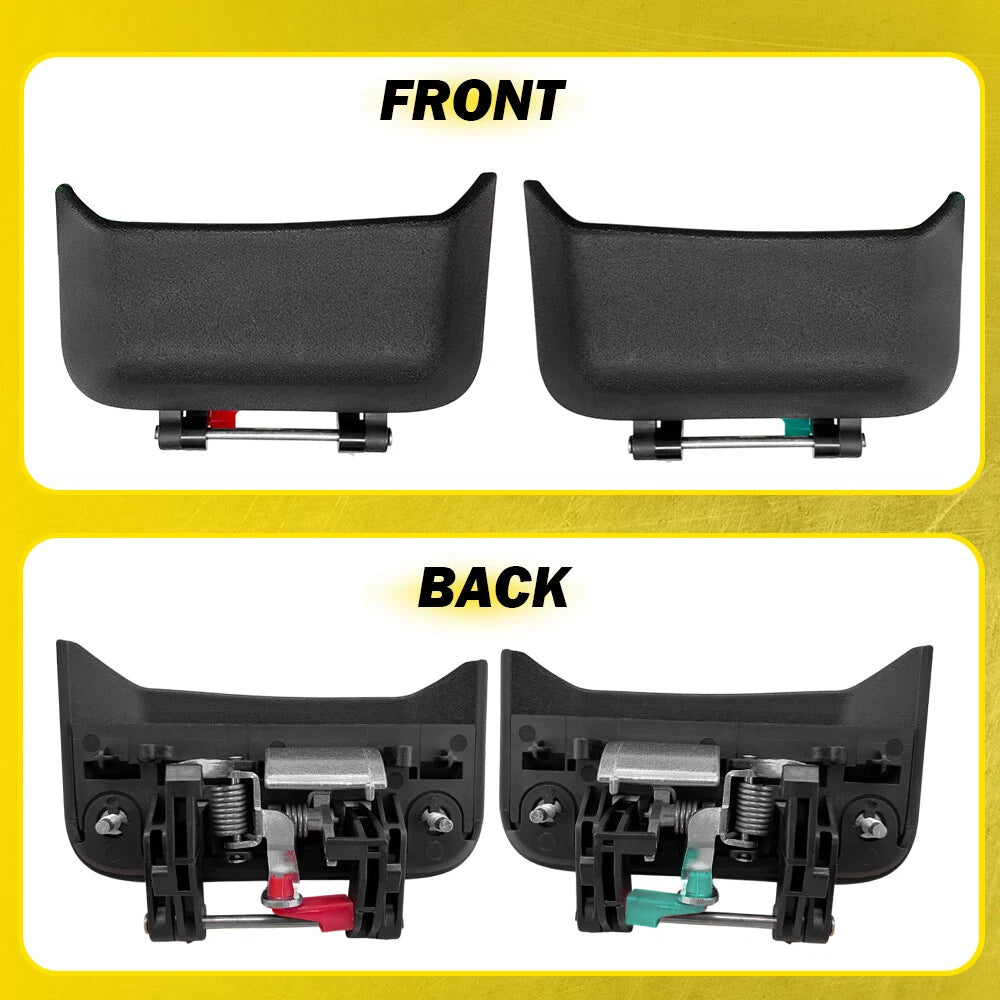 2x Exterior Door Handle Black Rear Left Right Side Fits 2007-2016 Jeep Compass A 6B93BC-57