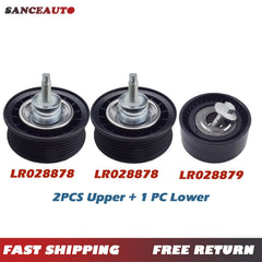 Lower Upper Belt Idler Pulley Set 3PCS LR028879 for Range Rover Evoque LR028878 6B93BC-57