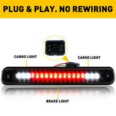 Smoked LED 3RD Third Light Brake+Cargo For 1988-1998 Chevy C1500/K1500/Silverado 6B93BC-57
