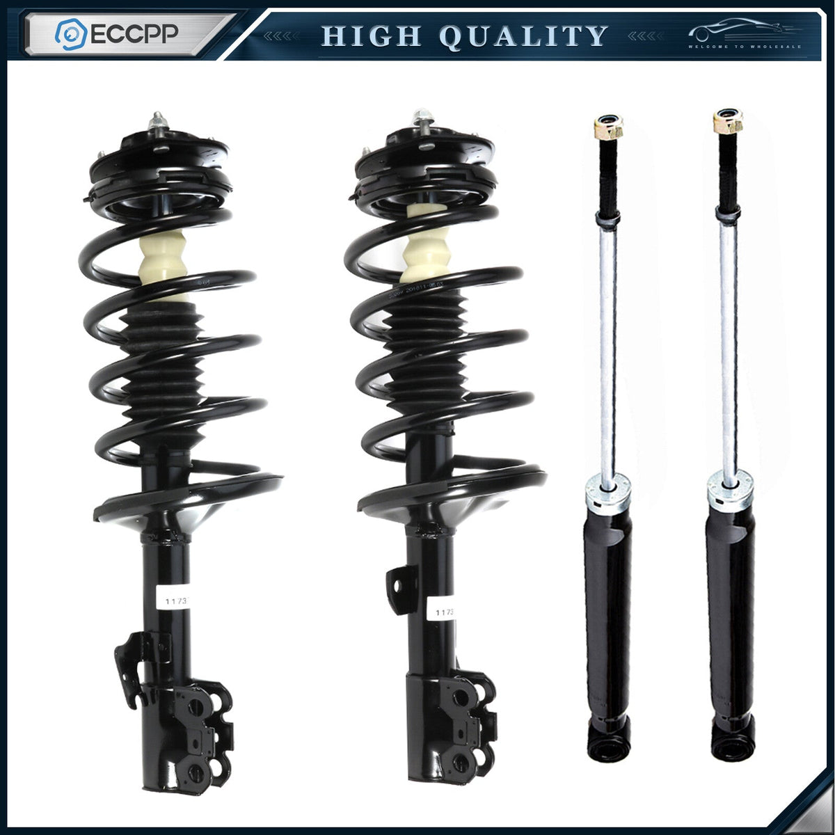 2 Front Complete Struts Mounts Spring 2 Rear Shocks For 2004-2006 Toyota Sienna 6B93BC-57
