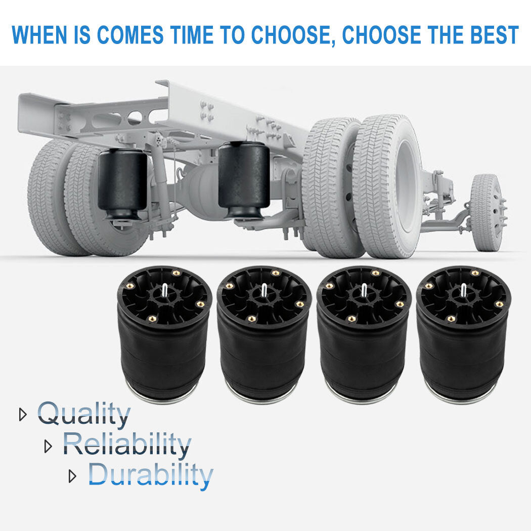 4Pcs W01-358-8852 Air Suspension Bag Spring For Goodyear 1R12-568 Peterbilt 6B93BC-57