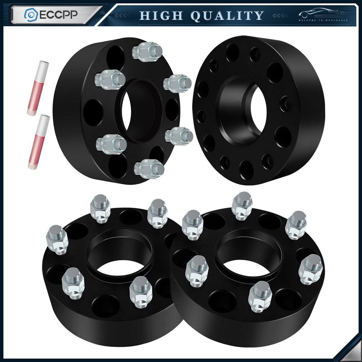 4 Pcs 2" 6x5.5 Hub Centric Wheel Spacers 14x1.5 For Chevy Silverado Sierra 1500 KOEEP