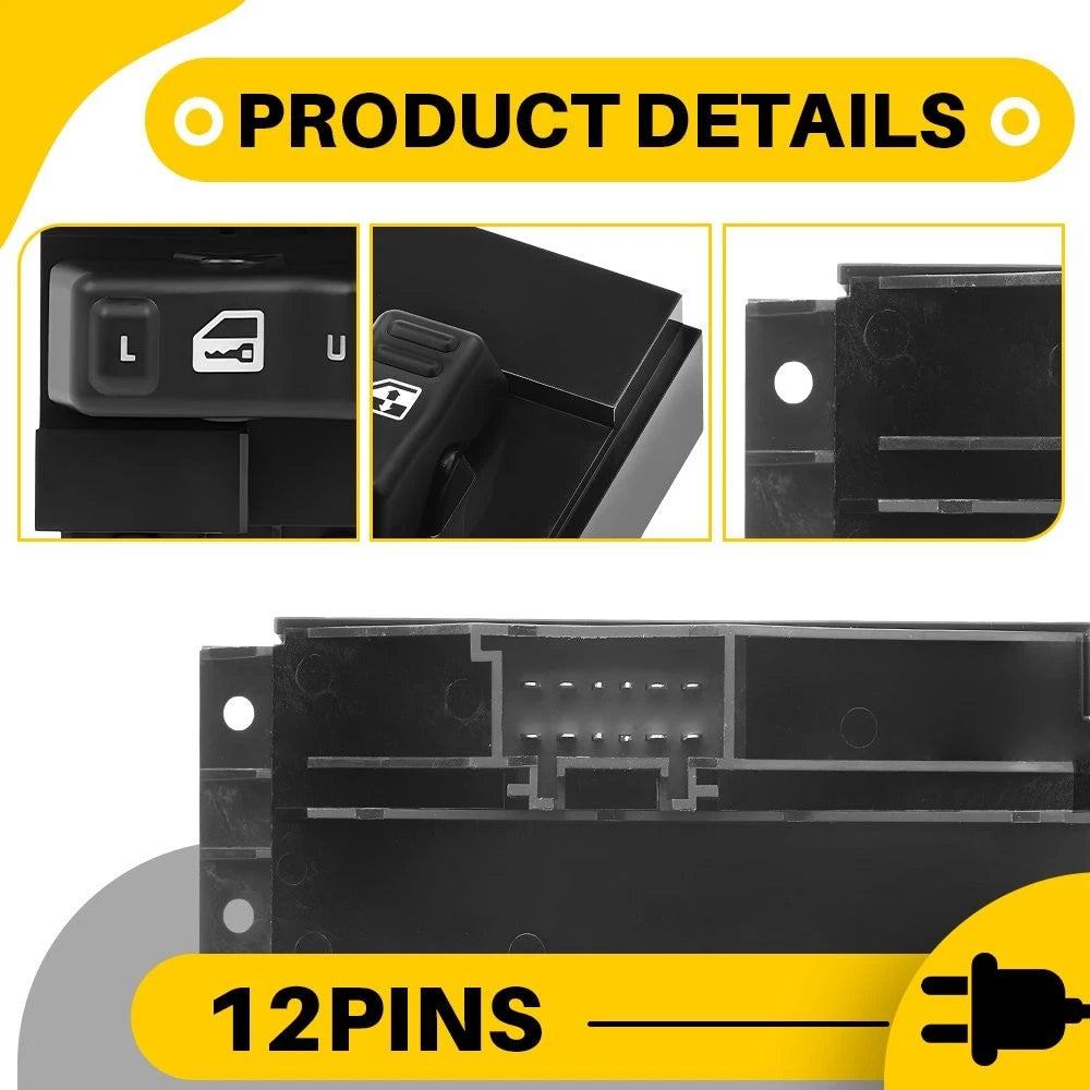 Master Power Window Switch Right For 2000-2002 Chevy Tahoe GMC Yukon 15045084 EA 6B93BC-57