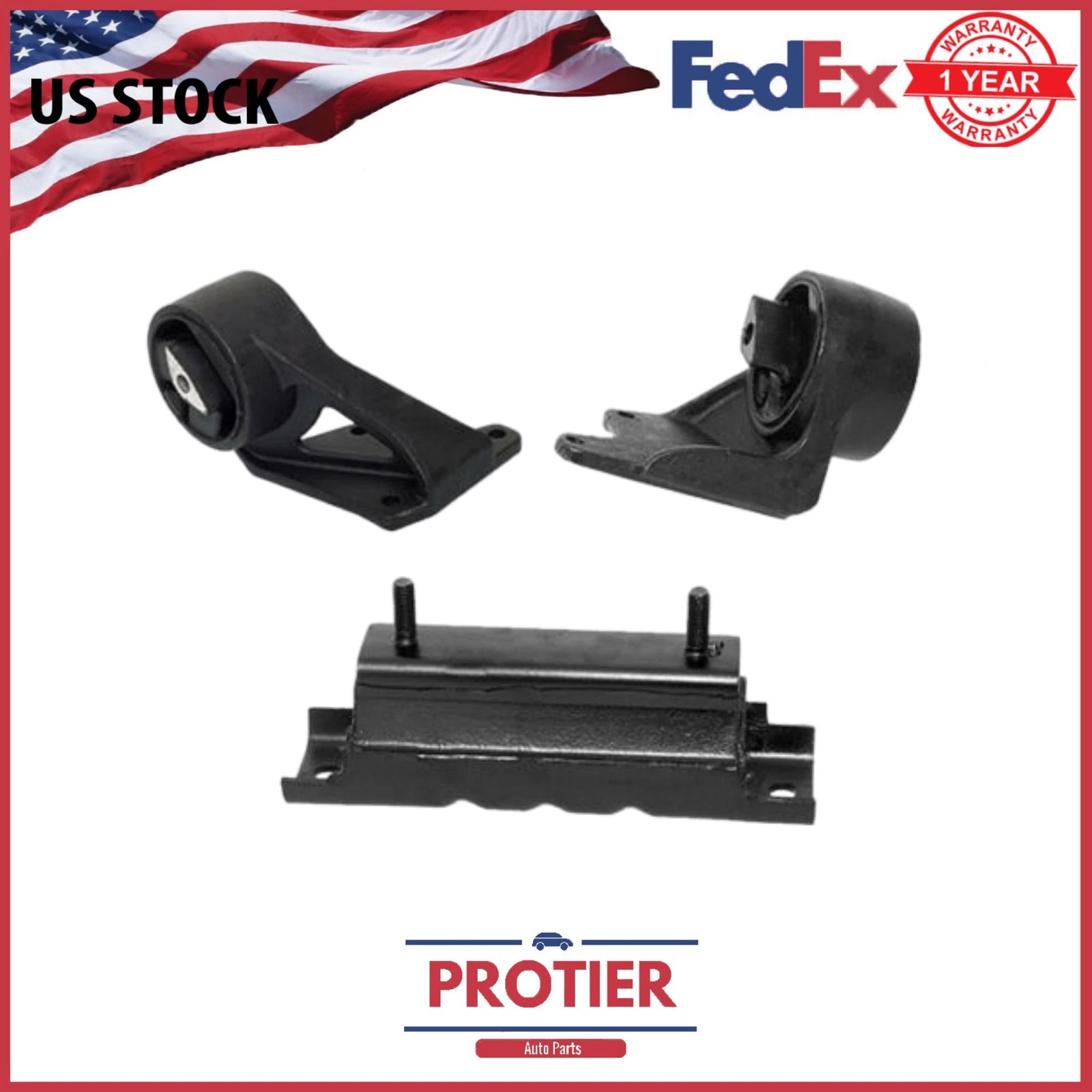 Engine & Trans Mounts 3Pcs compatible for Dodge Ram 1500, 2500, 3500 6B93BC-57
