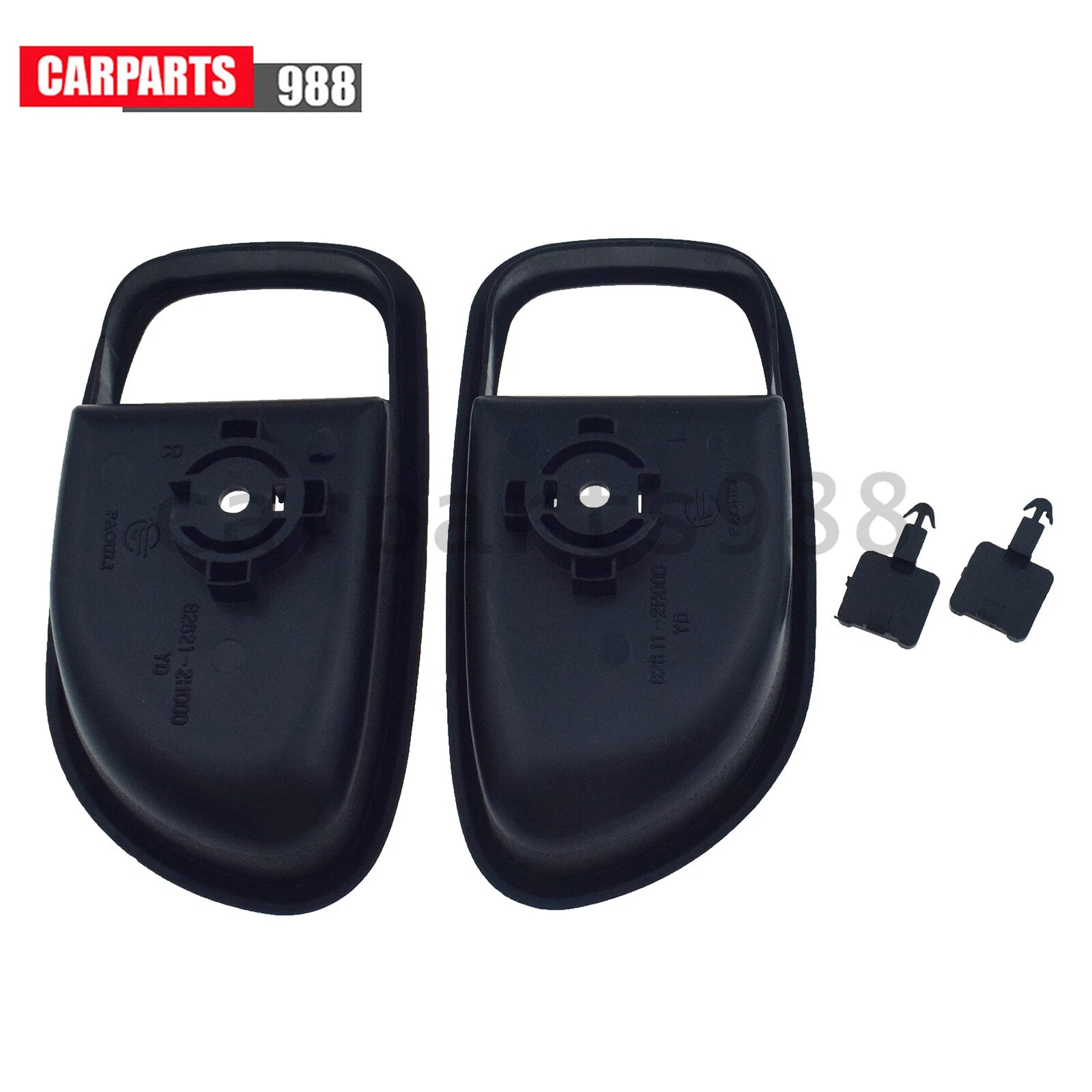 2Pcs Black Interior Door Handle Bezel Left & Right For 2007-2010 Hyundai Elantra 6B93BC-57
