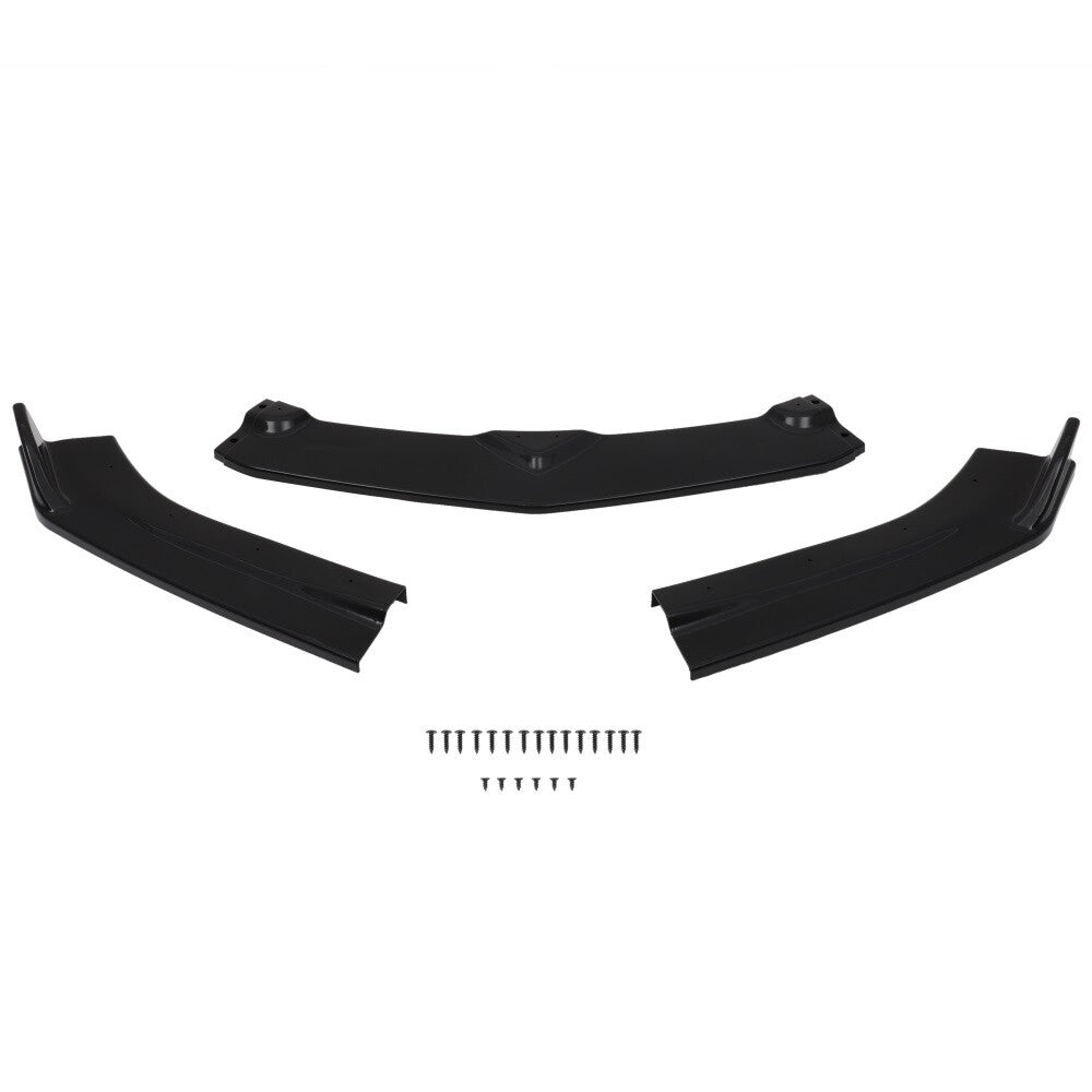 Fits 2016-2021 Chevrolet Camaro 3 Pieces Glossy Black Front Bumper Spoiler Lip 6B93BC-57