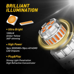AUXITO 3157 3156 Amber yellow LED Turn Signal Parking Light Bulb Error Free EOA AUXITO