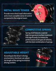 Coilovers Struts For 2002-2006 Acura RSX DC5 Suspension Springs Kit Adj Height 6B93BC-57