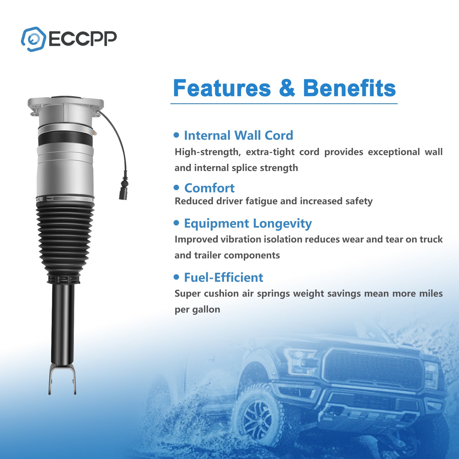 1Pcs Rear Air Suspension Strut Shock For Continental Flying Spur GT GTC Phaeton 6B93BC-57