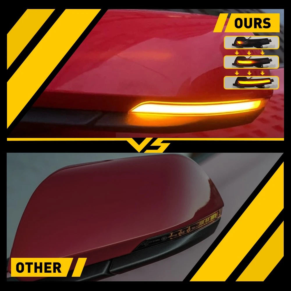 SMOKED Amber LED Sequential Side Mirror Signal Lights For 2015-22 Ford Mustang A 6B93BC-57