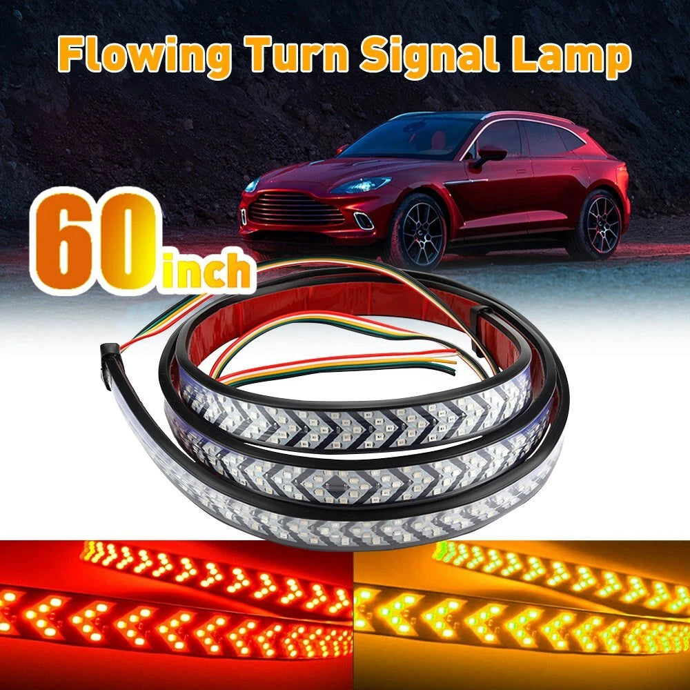 60" 528LED Truck Strip Tailgate Light Bar Brake Tail Flowing Turn Signal Red EOA 6B93BC-57