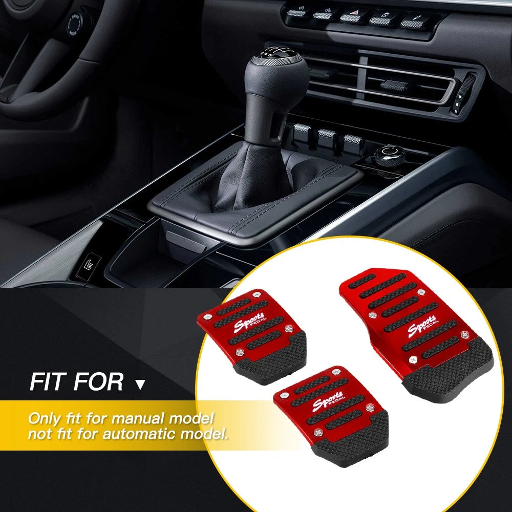 Universal Non-Slip Manual Gas Foot Brake Pedal Pad Cover Set Car Accessories USA 6B93BC-57