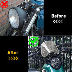 Universal Clear Windshield Windscreen For Motorcycle w/Mount Bracket 5"-7" EOA 6B93BC-57
