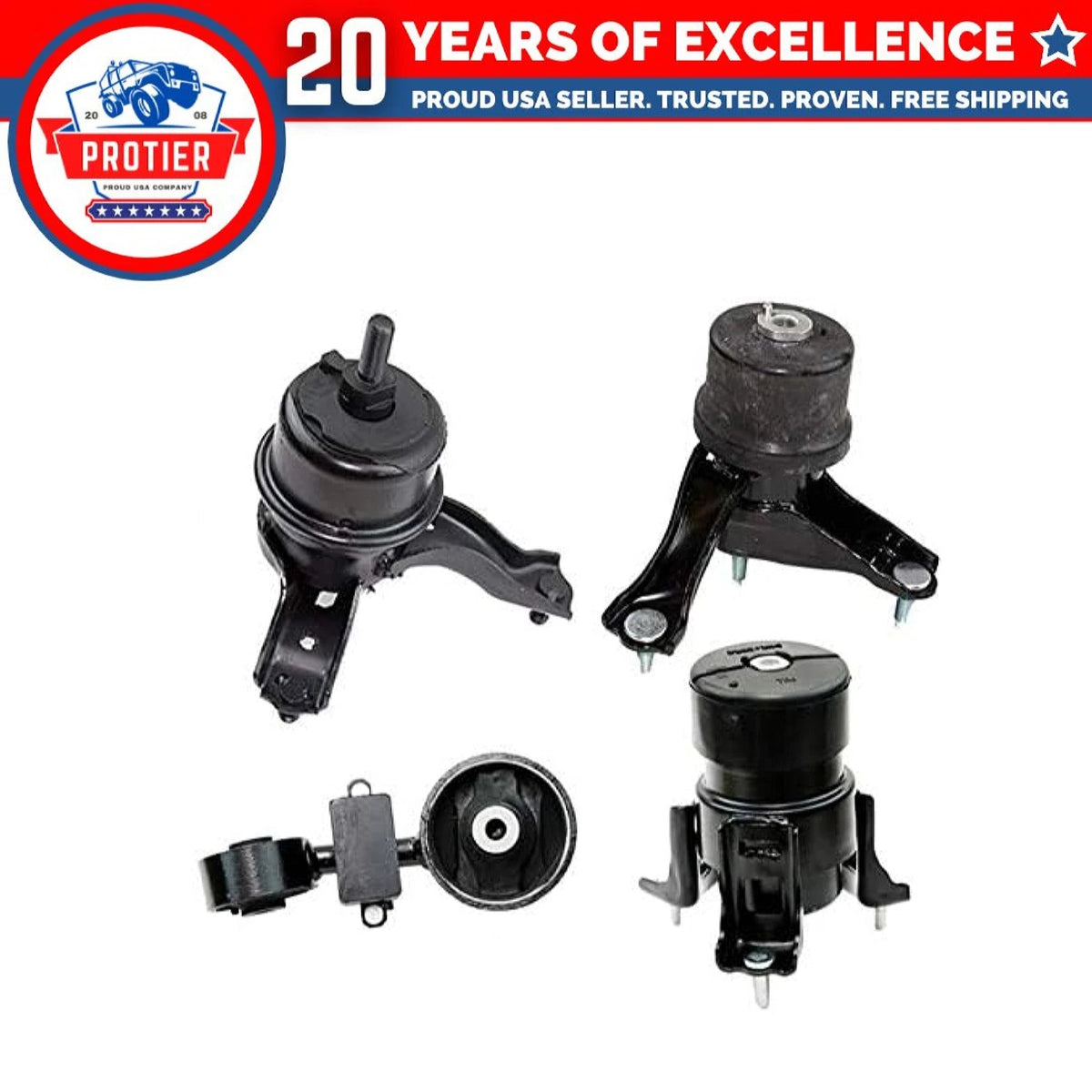 Fits 2007-2011 Toyota Camry Hybrid 2.4L w/AUTO Motor & Trans Mount Set 4PCS : 6B93BC-57