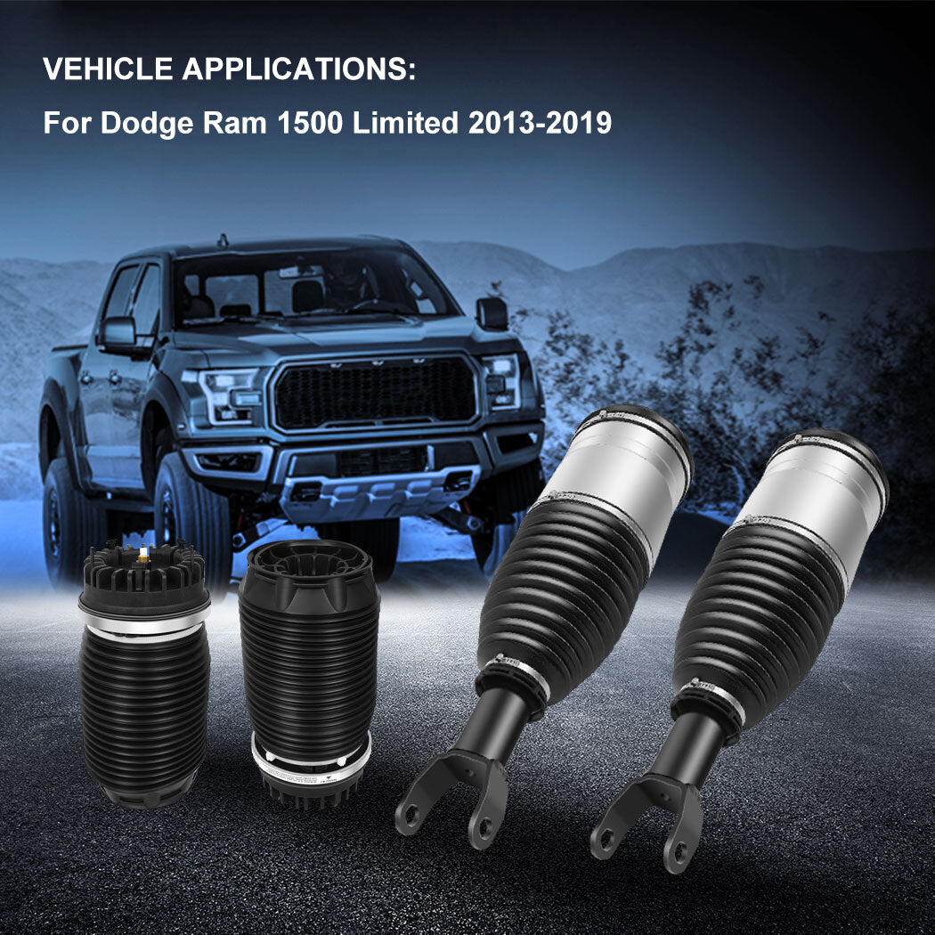 4Pcs Front Rear Air Suspension Shock Strut For Dodge Ram 1500 Limited 2013-2019 6B93BC-57