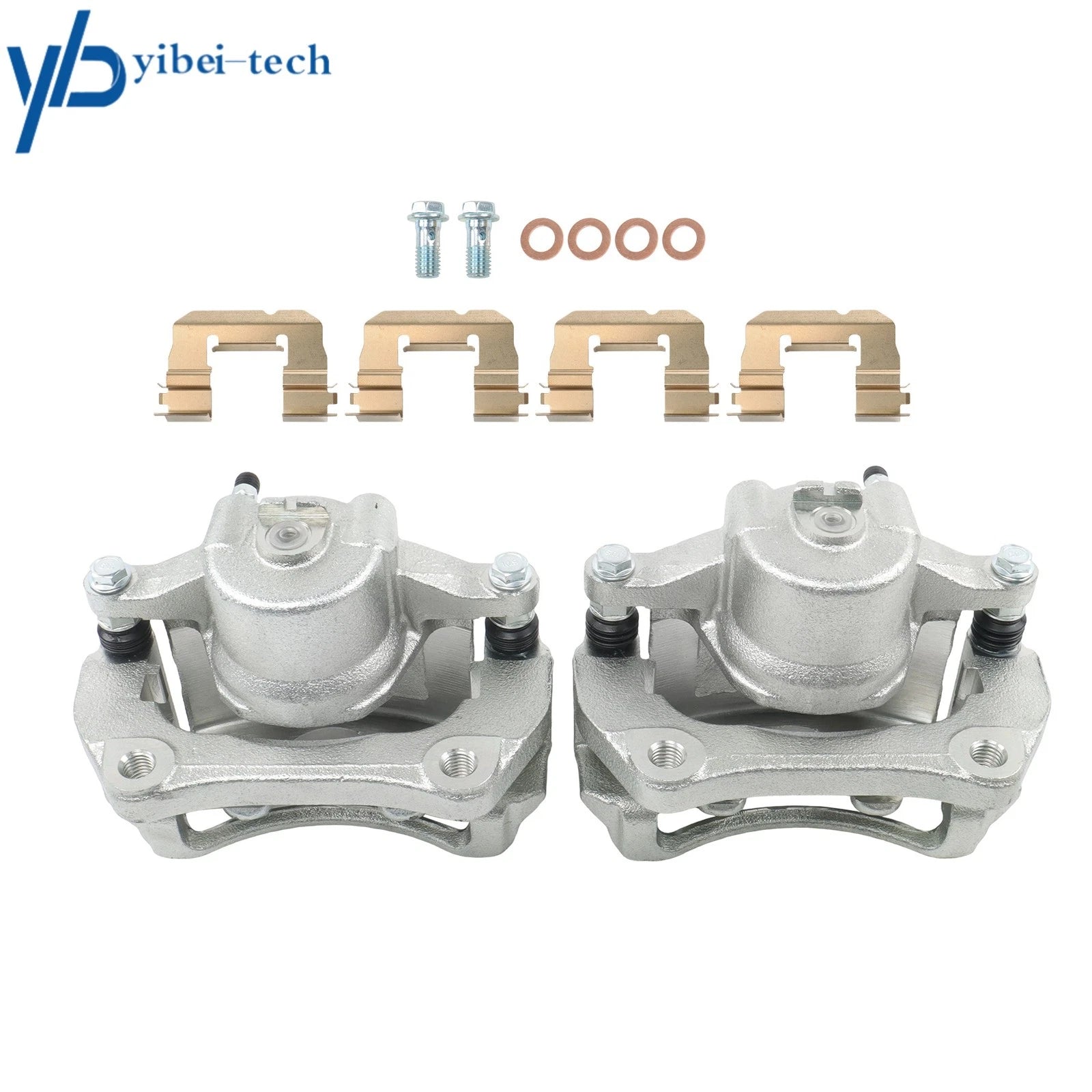 Pair Front Brake Calipers w/ Bracket for Chevy Equinox Malibu Buick GMC Terrain 6B93BC-57