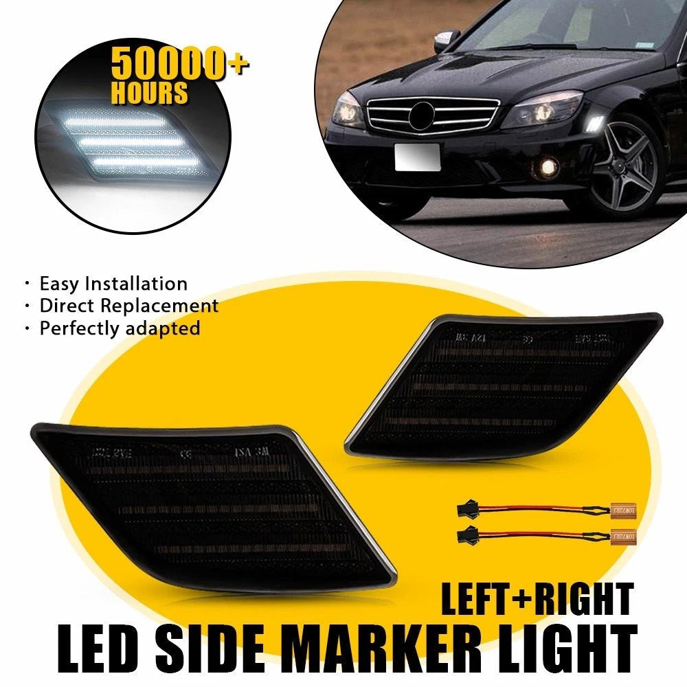 For 2008-2011 Mercedes Benz W204 C300 C350 C63 C-Class Side Marker Lights Lamp A 6B93BC-57