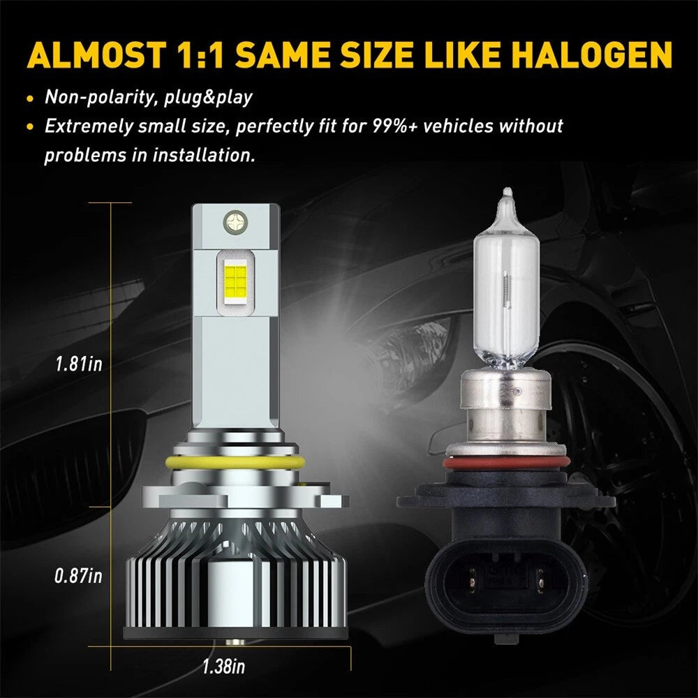 CANBUS 9005 LED Headlight Super Bright Bulbs Kit White 40000LM High/Low Beam EOA 6B93BC-57