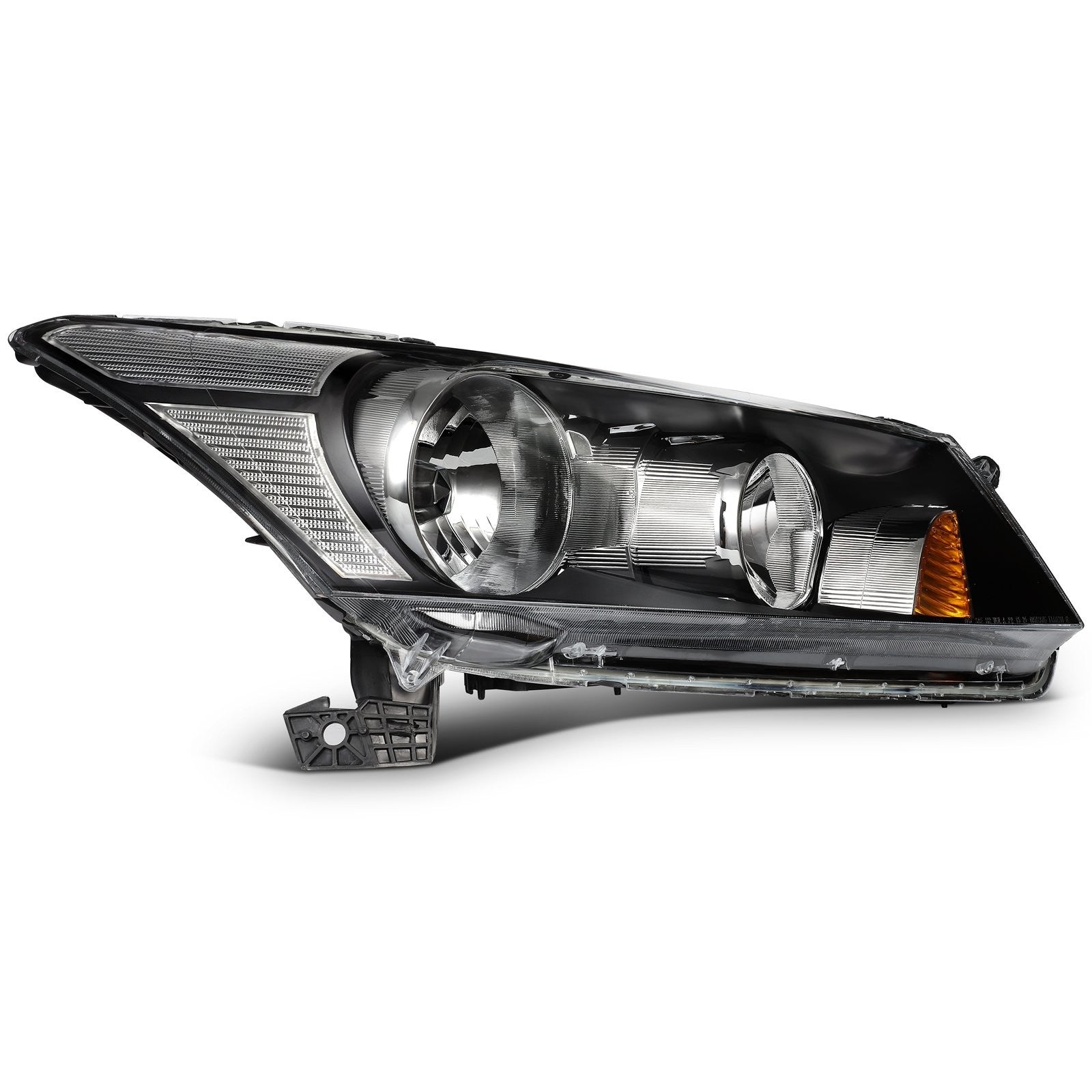 ECCPP Headlights Assembly For Honda Accord 2.4L 3.5L 2008-2012 Pair Black Amber 6B93BC-57