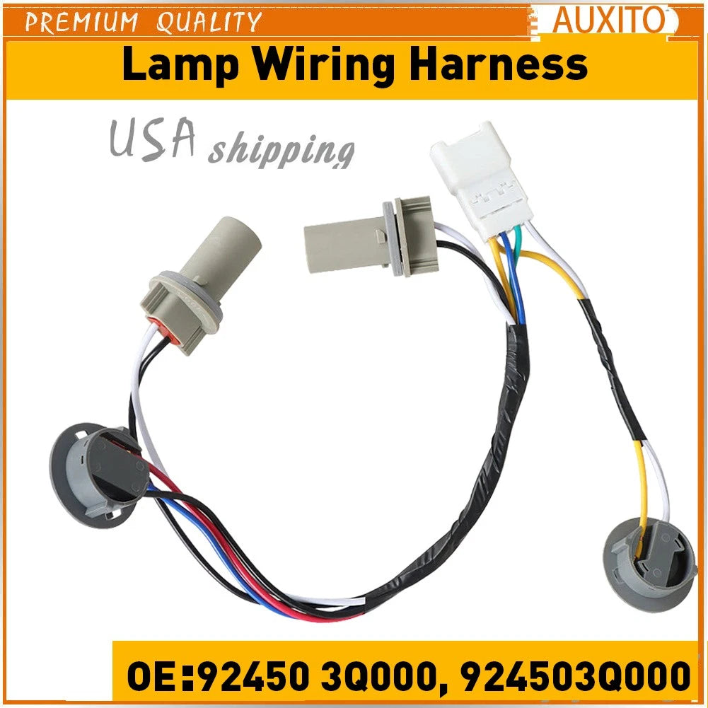 1set For 2011-2014 Hyundai Sonata Rear Taillight Lamp Socket & Wiring Harness 6B93BC-57