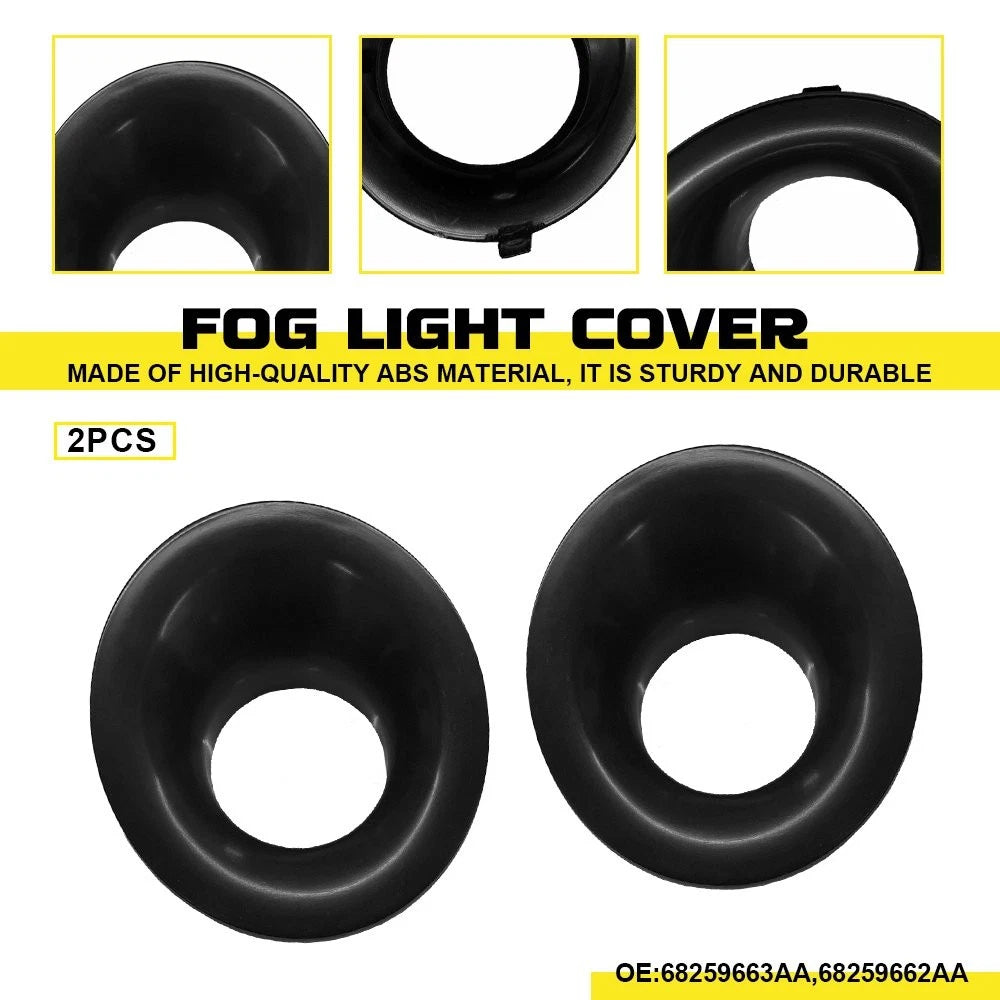 For 2015-2023 Dodge Challenger Bumper Fog Light Bezel Trim Covers Left Right EOA 6B93BC-57