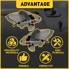 1Pair Gray Inside Door Handle For 1995-00 Chevy Silverado C1500 GMC Sierra K2500 6B93BC-57