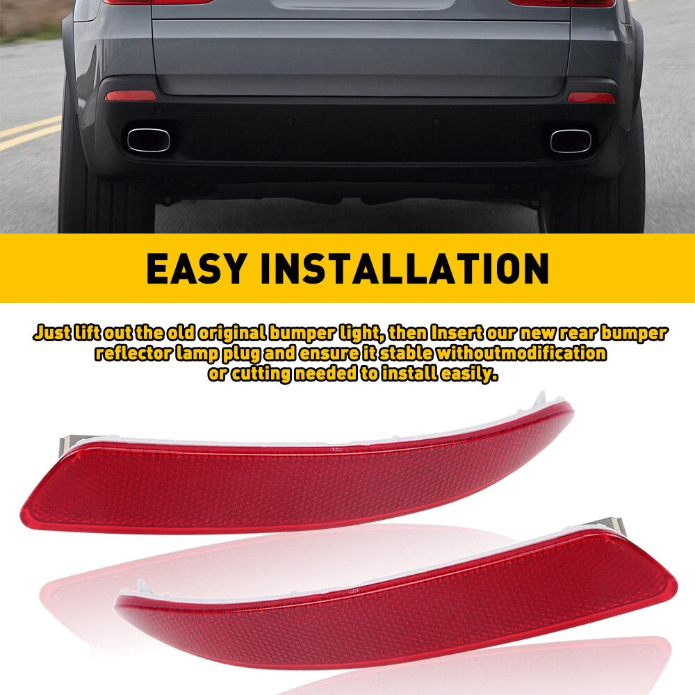 Rear Left Right Bumper Reflector Set for 2007-2013 BMW X5 3.0L 4.4L EOA 6B93BC-57