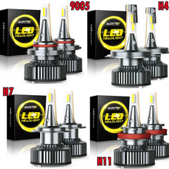AUXITO H4 H7 H11 H13 9006 9007 9012 LED Headlight Bulb High Low Beam Lamp USEA AUXITO