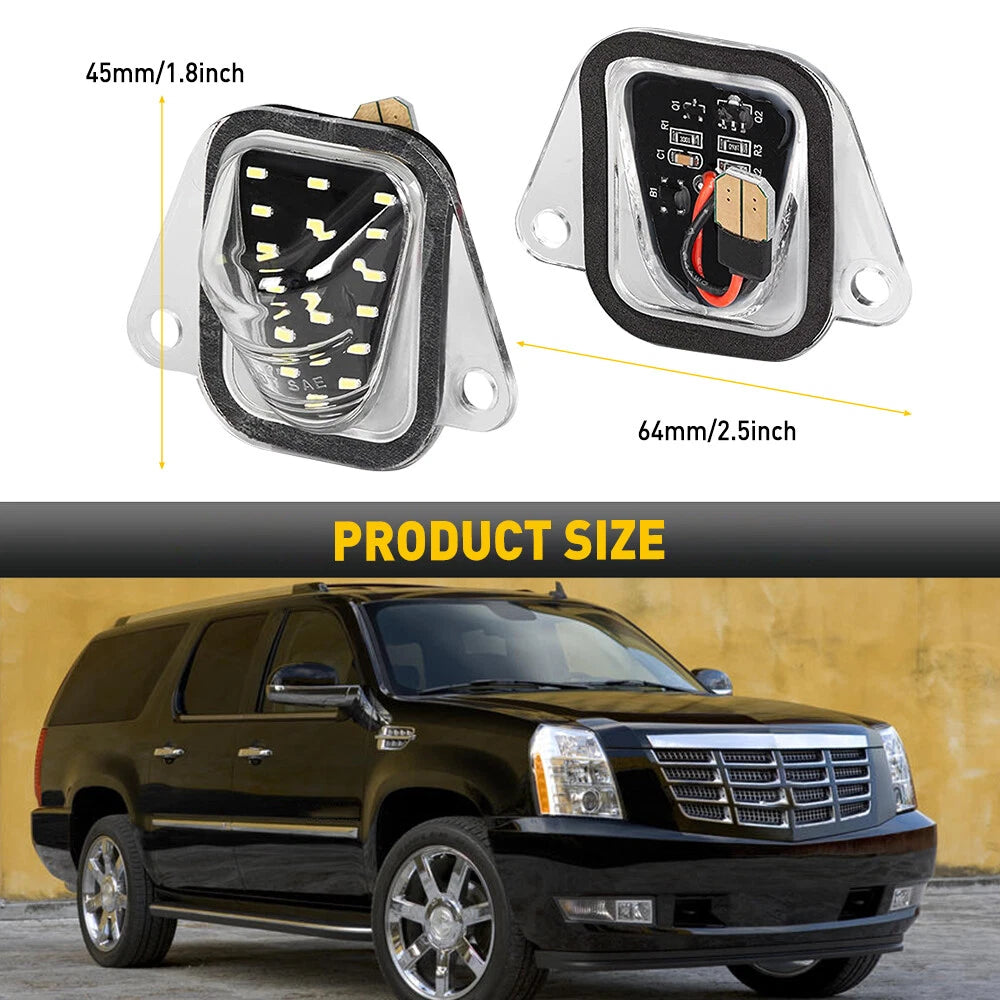 LED License Plate Tag Lights For 2007-2014 Suburban Tahoe Yukon Escalade ESV US 6B93BC-57