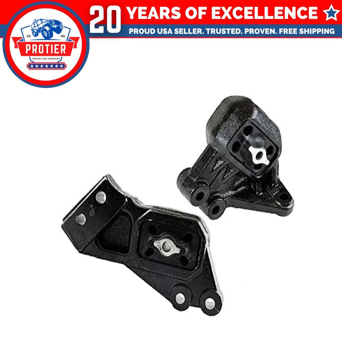 Engine Motor Mount Set 2PCS Compatible for 2002 - 2005 Dodge Ram 1500 4.7L / 6B93BC-57