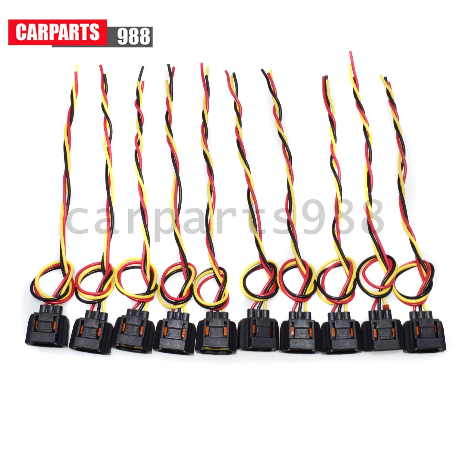 For Ford 6G Lincoln Alternator Connector Plug 3 Wire Pigtail Plug 10Pcs WPT-118 6B93BC-57