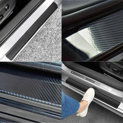 4x Accessories Carbon Fiber Car Scuff Plate Door Sill 5D Sticker Protector EOA 6B93BC-57