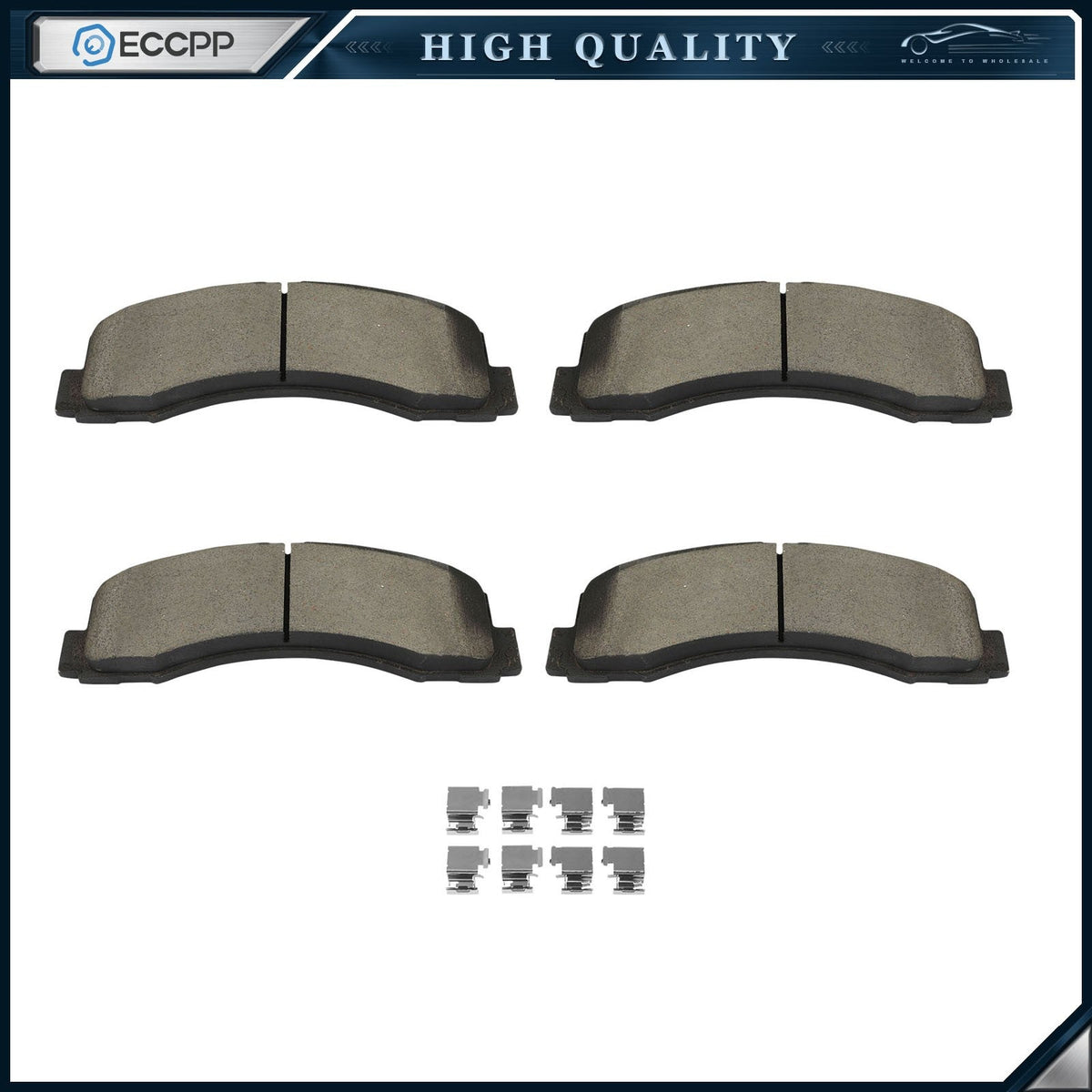 Front Semi-Metallic Brake Pad Set for Ford F150 Expedition Navigator 6B93BC-57
