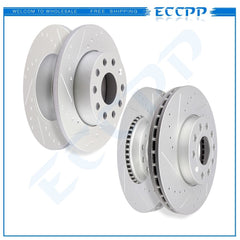 Front Rear Discs Brake Rotors For Volkswagen 2005-2010 Jetta 2007-2009 Rabbit 6B93BC-57