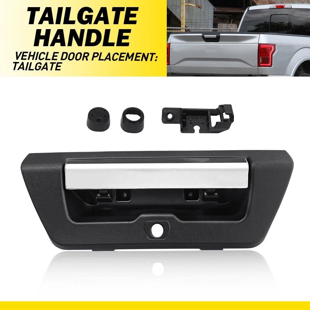 Tailgate Handle W/ Camera Hole For 2015-18 Ford F150 Rear Exterior Door Handle A 6B93BC-57