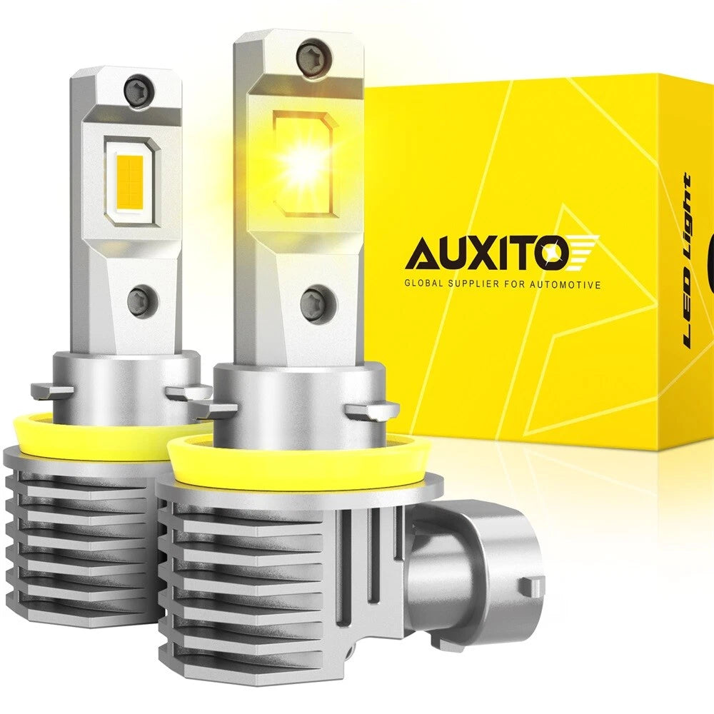 AUXITO H11 H8 LED Headlight Fog Light Bulbs Kit YELLOW GOLDEN High Low Beam EA AUXITO