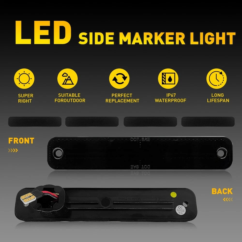 Front Rear LED Side Marker Lights For 73-79 Ford Bronco F150 F250 F350 Truck EOA 6B93BC-57