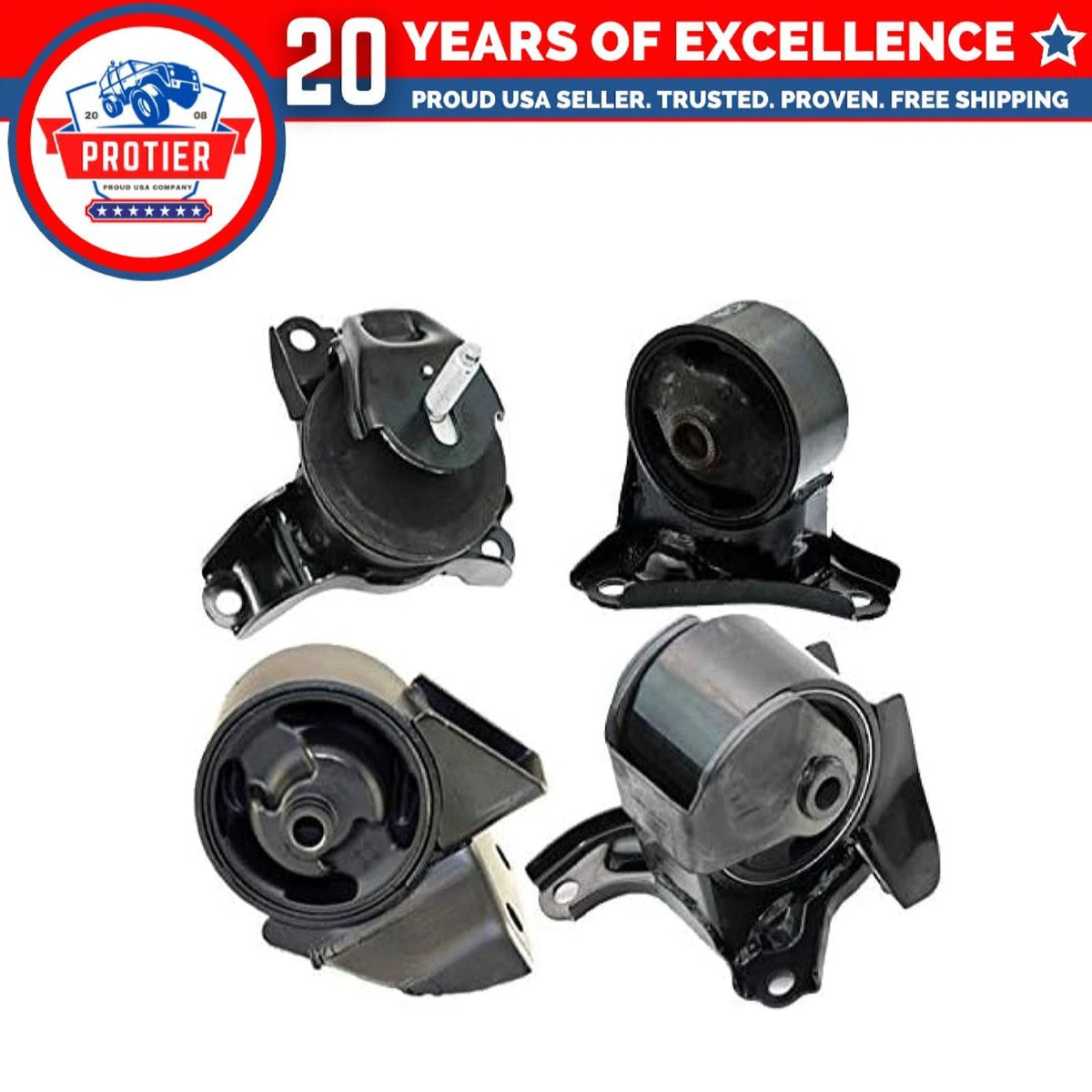 Fits 2005-2010 Hyundai Tucson/Kia Sportage 2.7L Motor & Trans Mount Set 4pcs : 6B93BC-57