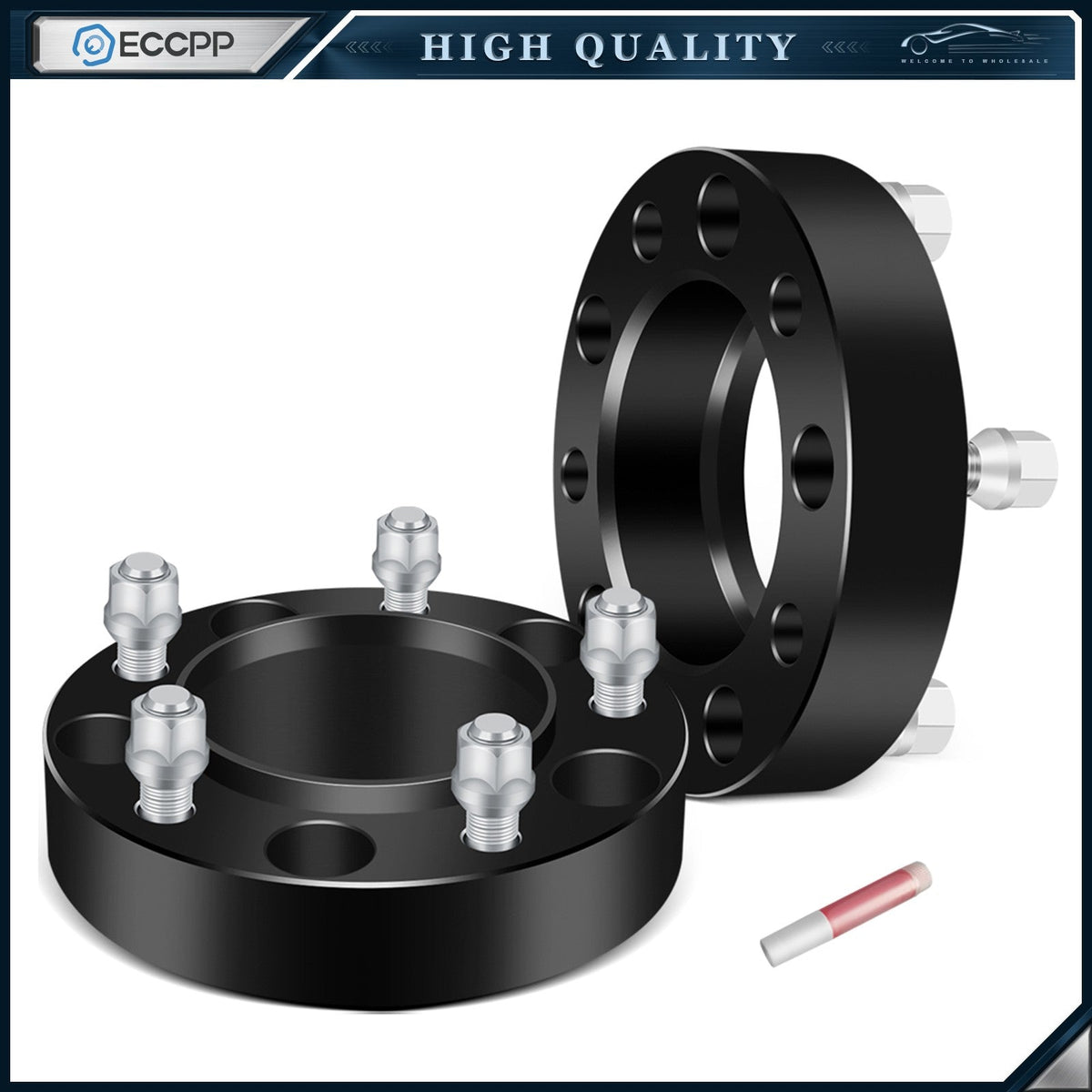 2 Pcs 1.5'' 5x150 Hub Centric Wheel Spacers 14x1.5 For Toyota Tundra Lexus LX570 6B93BC-57